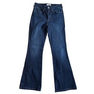 Wrangler Womens High Rise Flare Jeans Dark Wash Western Cowgirl Denim 29x34